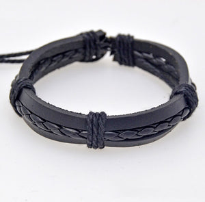 European Style Leather Layered Bracelet