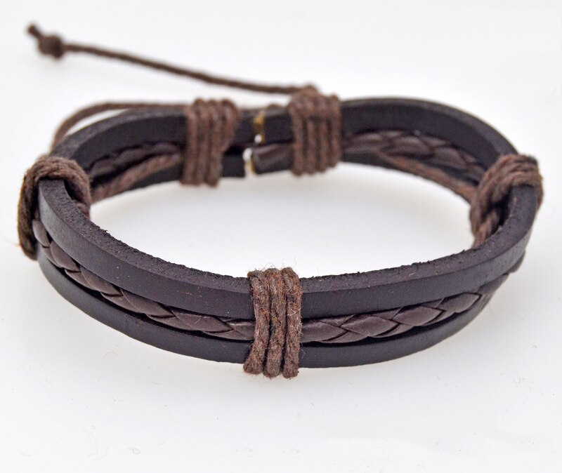 European Style Leather Layered Bracelet