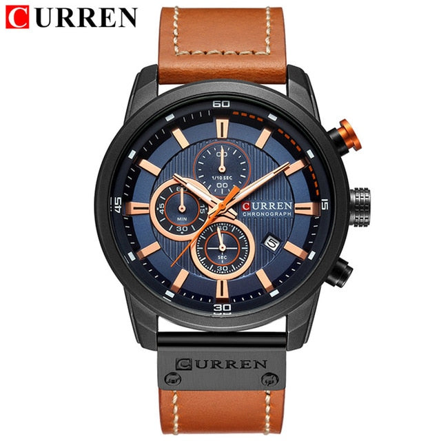 Mens Business Leather Watch