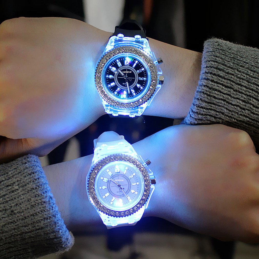 Couples Luminous Silicone Jelly Quartz Watch