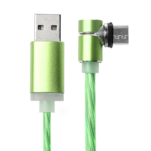 90 degree LED Glowing Magnetic Micro USB Charge Cable