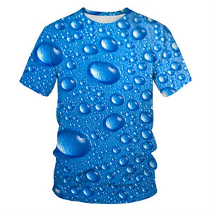 Mens Short Sleeve 3D Printed Lightning T-shirt