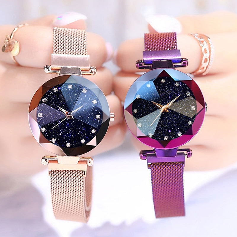 Luxury Starry Sky Stainless Steel Mesh Bracelet Watch